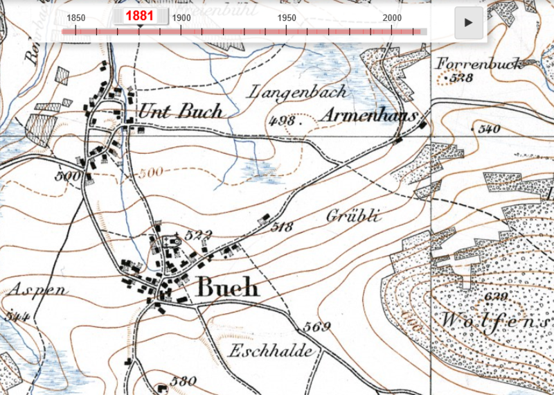 Datei:Armenhaus Siegfriedkarte 1881.PNG